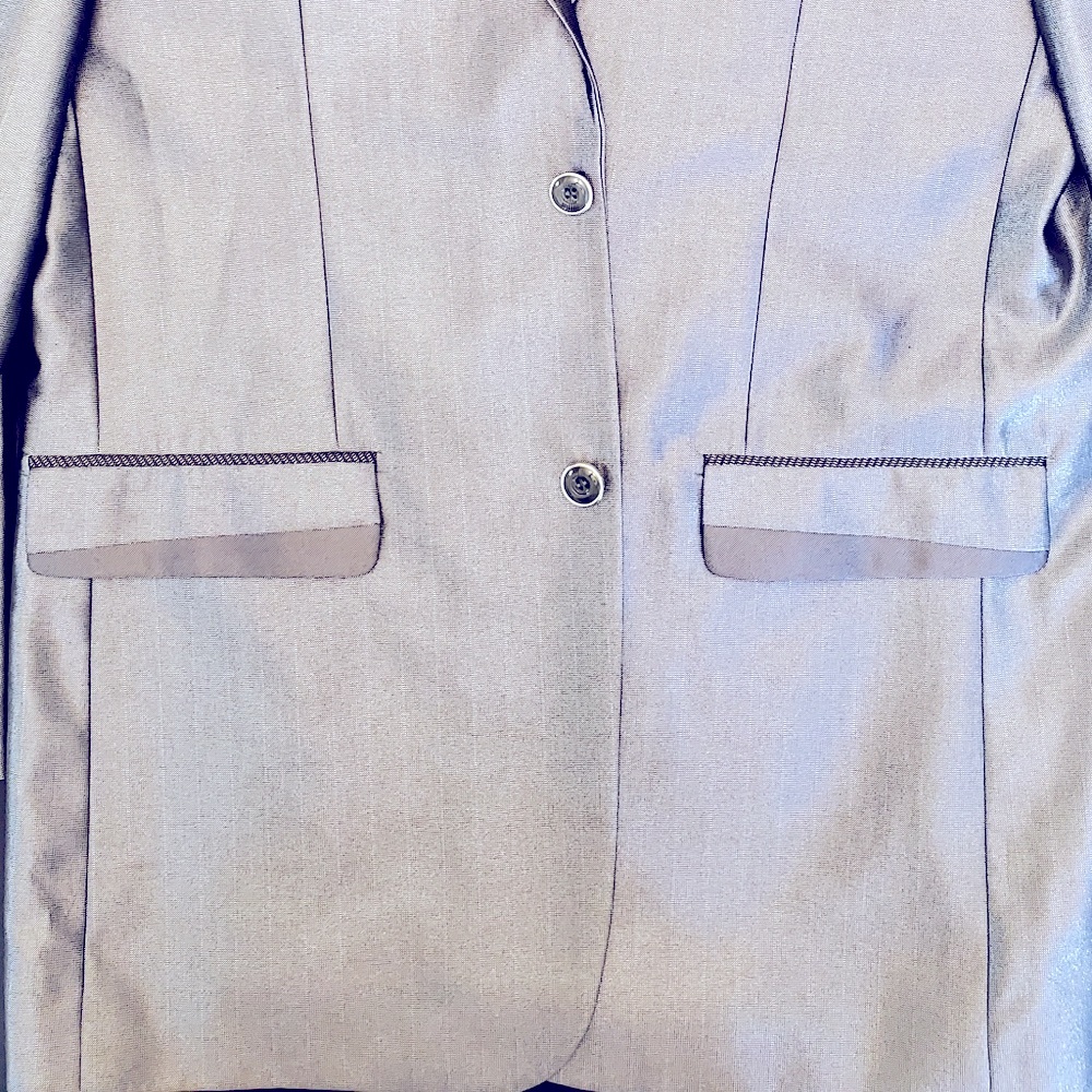 Vinci~2 Button Sharkskin Blazer - Picture 12 of 12